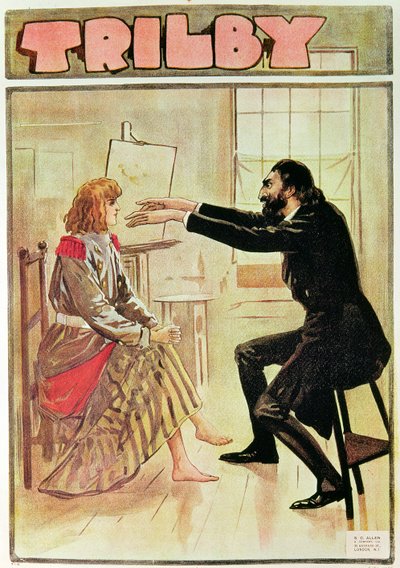 Trilby ipnotizzato da Svengali, illustrazione da 